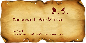 Marschall Valéria névjegykártya